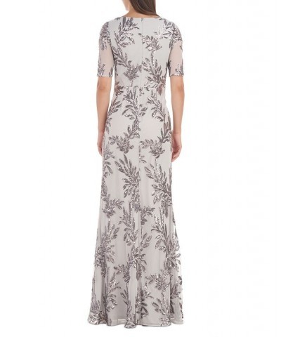 Chloe Sequin-Embroidered Evening Gown Iron $117.04 Dresses