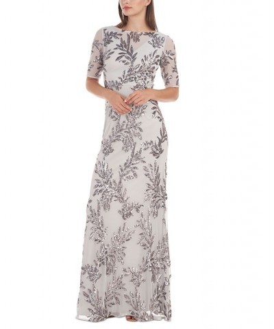 Chloe Sequin-Embroidered Evening Gown Iron $117.04 Dresses