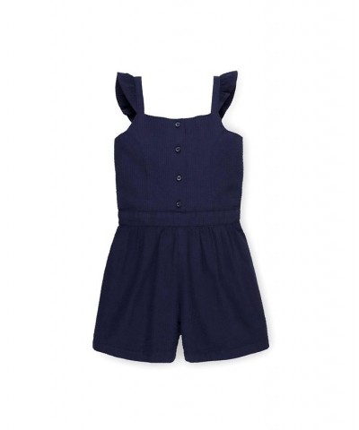 Mommy & Me Organic Cotton Sleeveless Rompers in Navy Seersucker Navy Seersucker $26.38 Pants