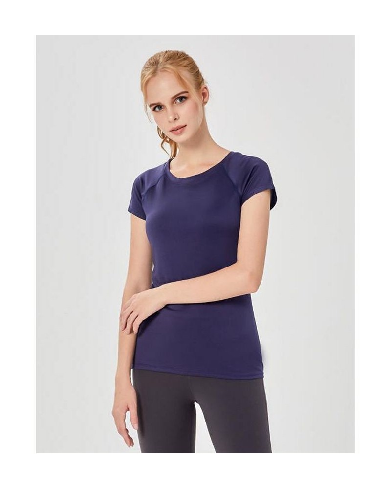 Miracle Play Short Sleeve Top for Women Navy $21.28 Tops