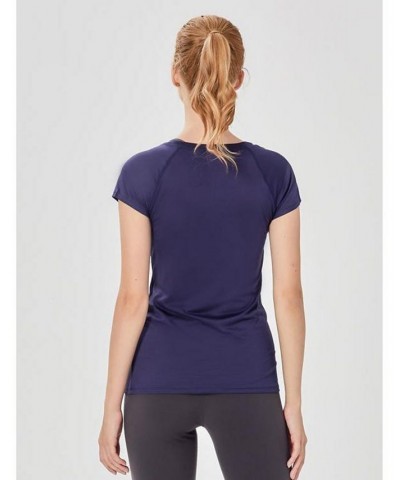 Miracle Play Short Sleeve Top for Women Navy $21.28 Tops