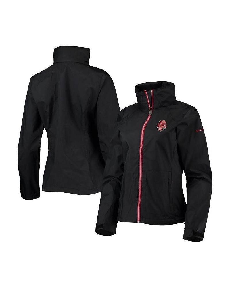 Women's Black Arkansas Razorbacks Switchback Full-Zip Hoodie Jacket Black $33.60 Jackets