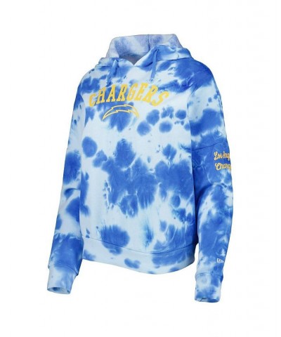 Women's Powder Blue Los Angeles Chargers Cloud Dye Fleece Pullover Hoodie Powder Blue $32.43 Sweatshirts