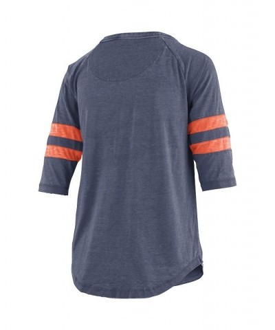 Women's Navy Auburn Tigers Plus Size Jade Vintage-Like Washed 3/4-Sleeve Jersey T-shirt Navy $27.50 Tops