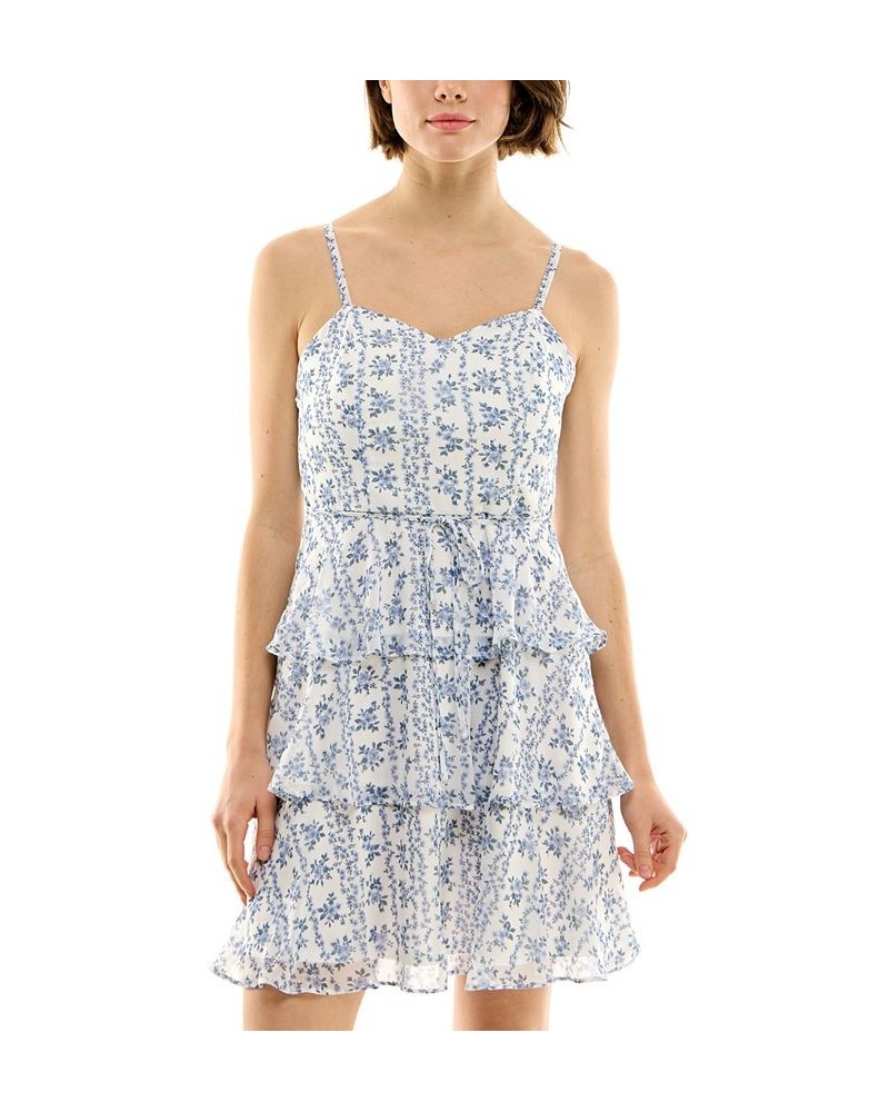 Juniors' Floral-Print Triple-Tier Fit & Flare Dress Pat H $33.04 Dresses