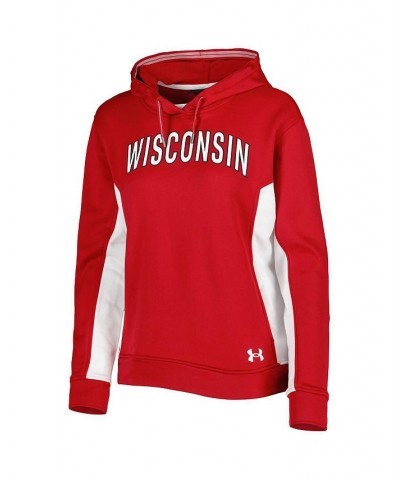 Women's Red Wisconsin Badgers Gameday Tech Pullover Hoodie Red $42.39 Sweatshirts