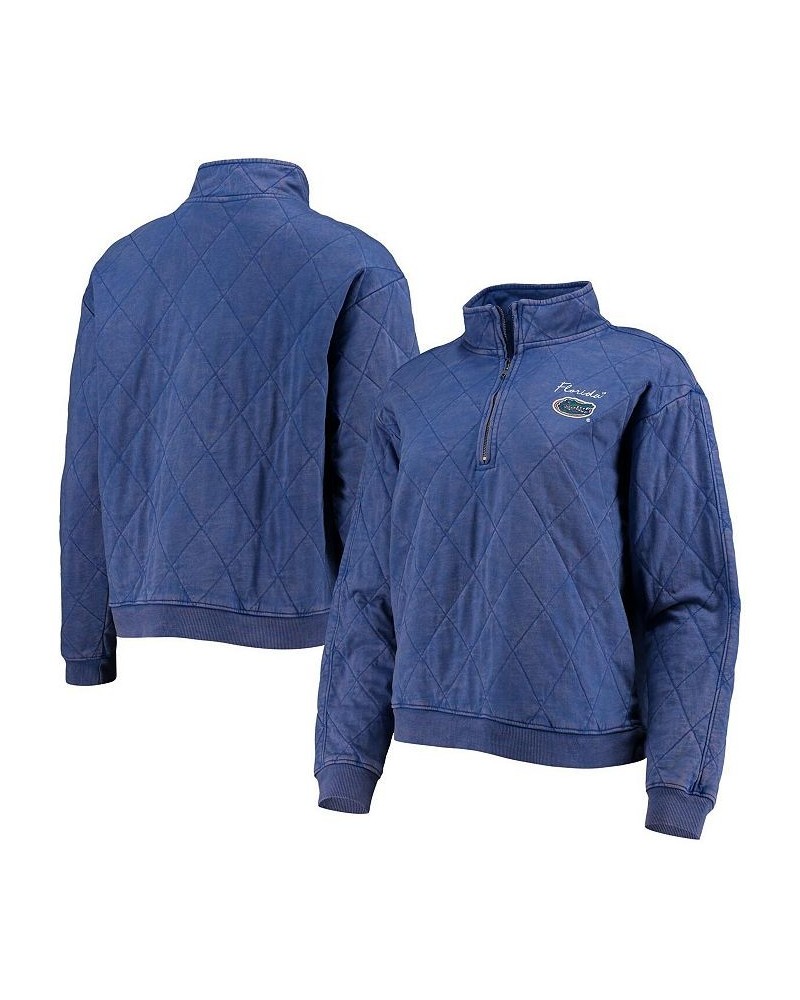 Women's Royal Florida Gators Unstoppable Chic Quilted Quarter-Zip Jacket Royal $31.50 Jackets