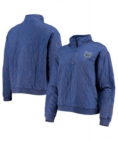 Women's Royal Florida Gators Unstoppable Chic Quilted Quarter-Zip Jacket Royal $31.50 Jackets