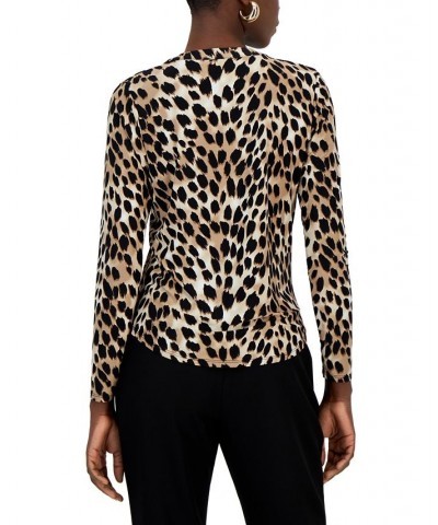 Women's Print Zip-Pocket Top in Regular & Petite Multi $18.63 Tops