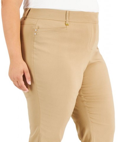 Plus & Petite Plus Size Tummy Control Curvy-Fit Pants New Fawn $14.87 Pants