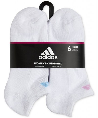 Women's 6-Pk. Athletic Cushioned No-Show Socks White/clear Sky Blue/bliss Lilac Purple $13.80 Socks