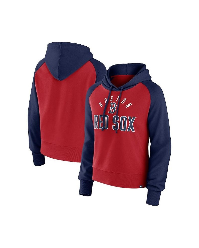 Women's Branded Navy Red Boston Red Sox Pop Fly Pullover Hoodie Navy, Red $37.50 Sweatshirts