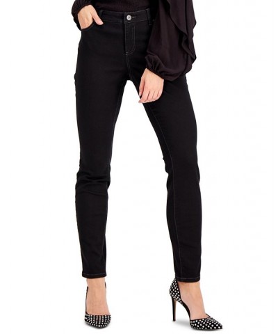 Women's Mid Rise Skinny Jeans Deep Black $18.29 Jeans