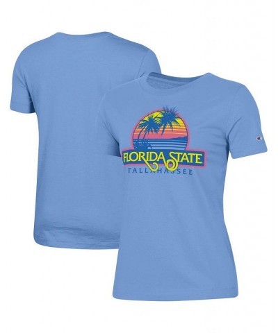 Women's Light Blue Florida State Seminoles Beach Club University T-shirt Light Blue $20.64 Tops