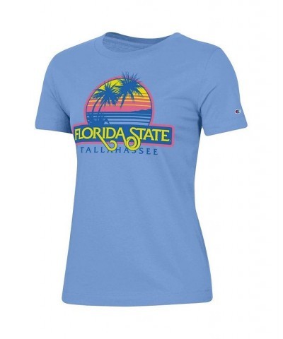 Women's Light Blue Florida State Seminoles Beach Club University T-shirt Light Blue $20.64 Tops