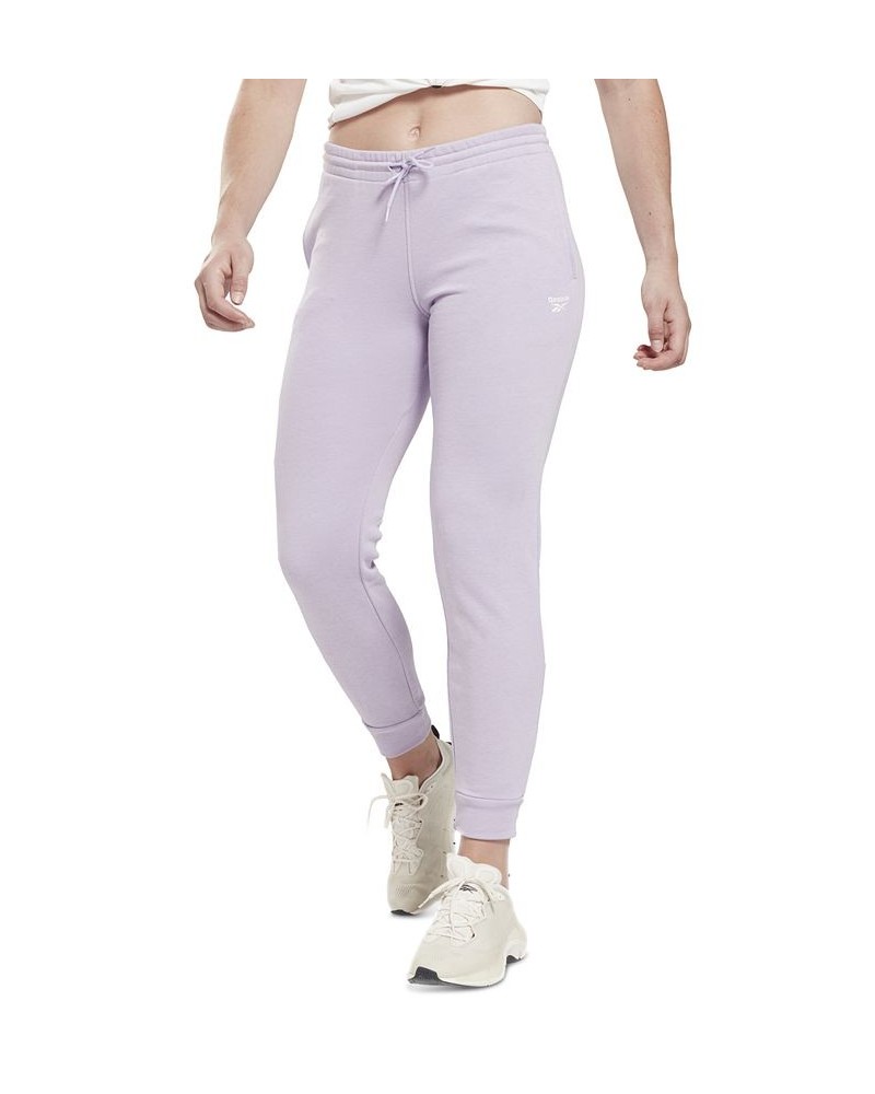 Women's Identity Drawstring French Terry Joggers Purple $23.63 Pants