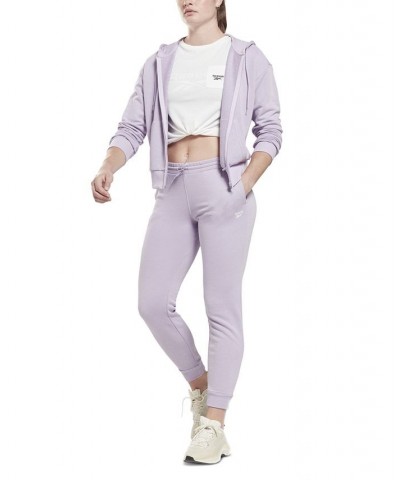 Women's Identity Drawstring French Terry Joggers Purple $23.63 Pants