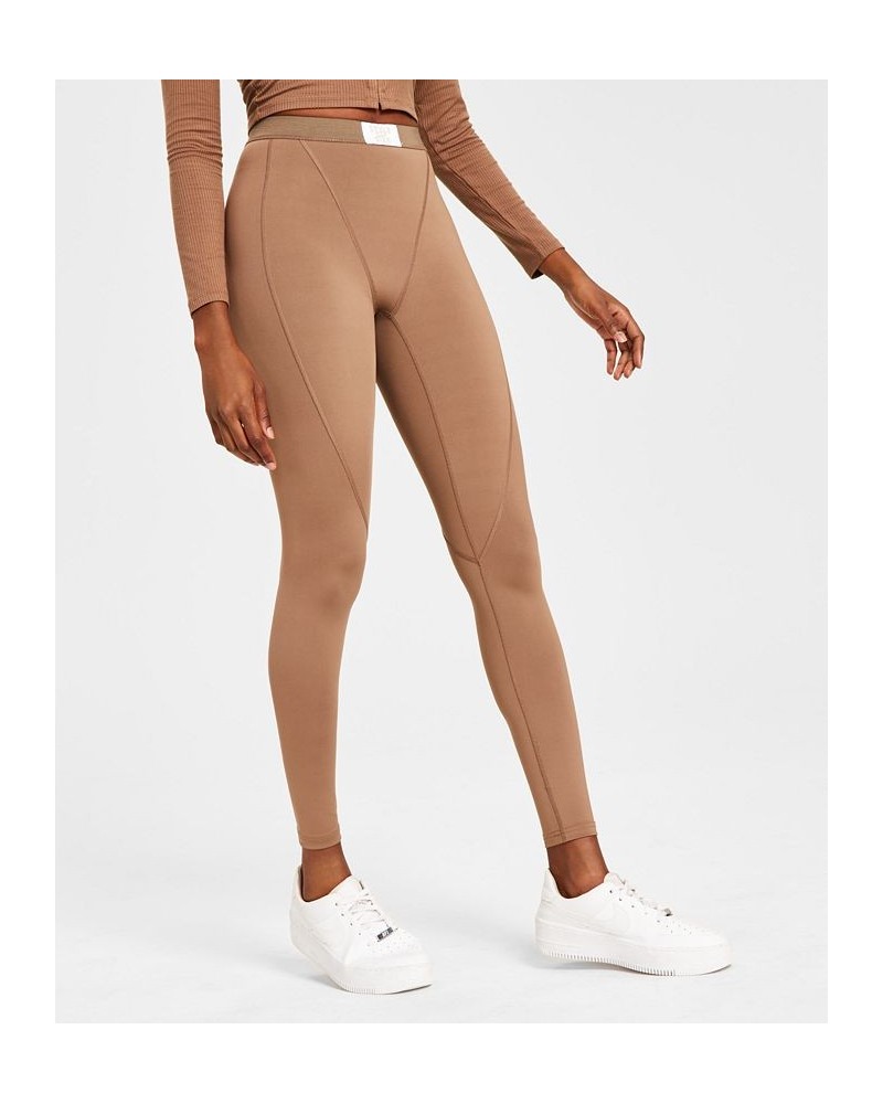 Style Not Size Women's and Plus Size Solid Leggings Tan/Beige $19.46 Pants
