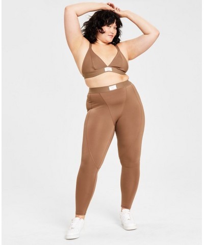 Style Not Size Women's and Plus Size Solid Leggings Tan/Beige $19.46 Pants