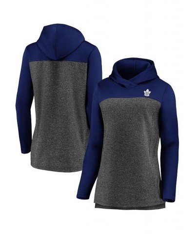 Women's Branded Heathered Charcoal and Blue Toronto Maple Leafs Chiller Fleece Pullover Hoodie Heathered Charcoal, Blue $40.8...