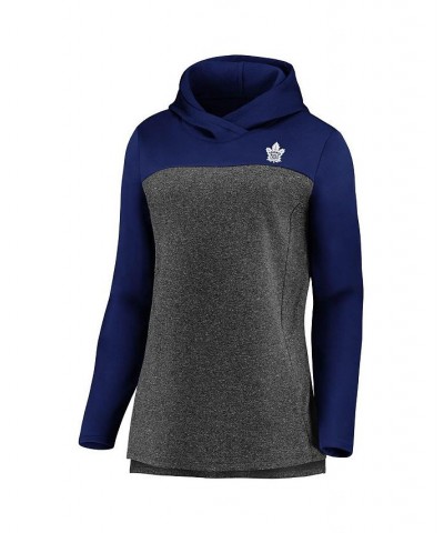 Women's Branded Heathered Charcoal and Blue Toronto Maple Leafs Chiller Fleece Pullover Hoodie Heathered Charcoal, Blue $40.8...