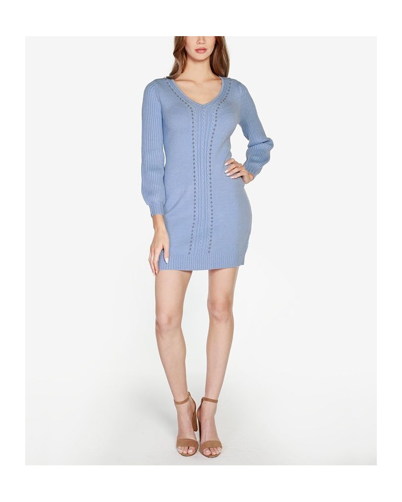 Women's Black Label Embellished Sweater Dress Bluebell $34.38 Dresses