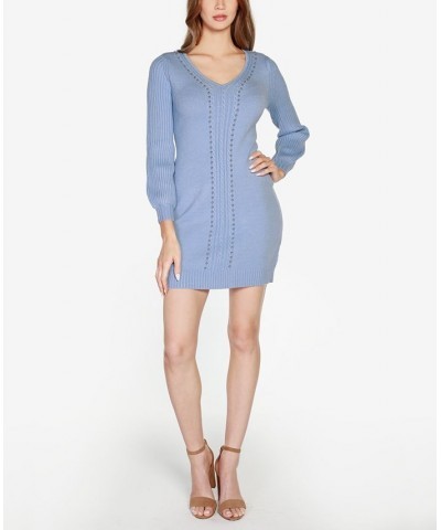 Women's Black Label Embellished Sweater Dress Bluebell $34.38 Dresses