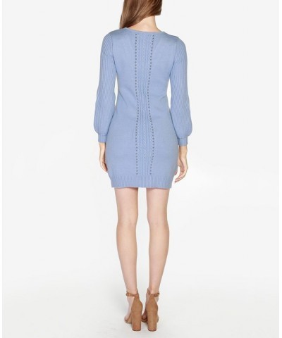 Women's Black Label Embellished Sweater Dress Bluebell $34.38 Dresses