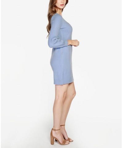 Women's Black Label Embellished Sweater Dress Bluebell $34.38 Dresses