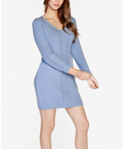 Women's Black Label Embellished Sweater Dress Bluebell $34.38 Dresses