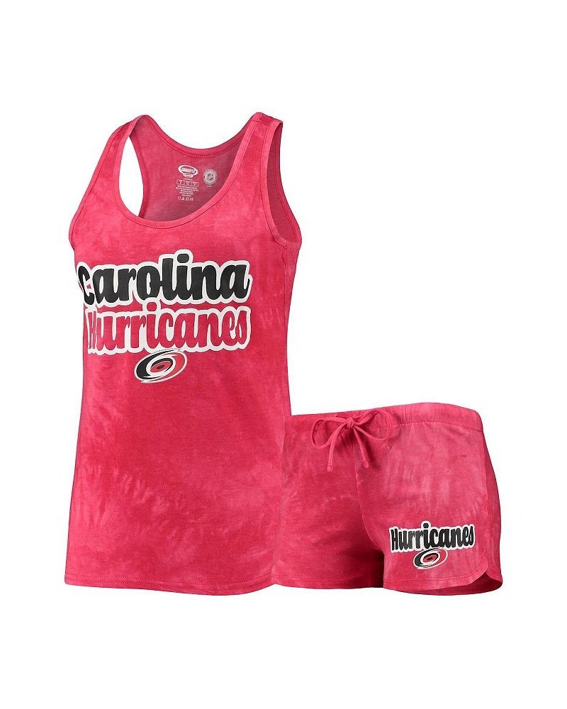 Women's Red Carolina Hurricanes Billboard Racerback Tank Top and Shorts Set Red $28.49 Pajama