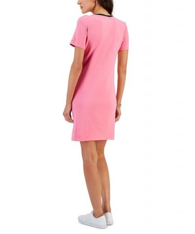 Women's Graphic T-Shirt Dress Pink $20.85 Dresses