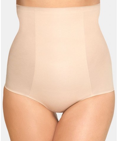 Beyond Naked Cotton Shaping High-Waist Brief 808330 Tan/Beige $27.90 Shapewear