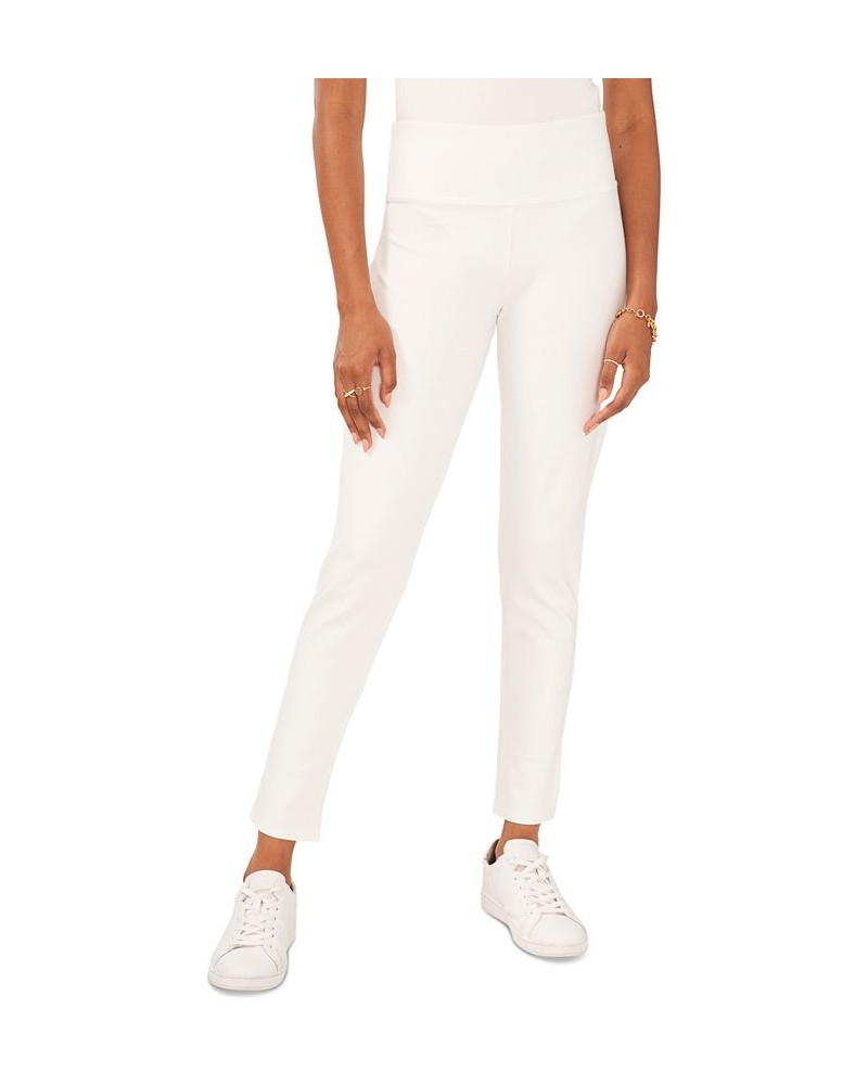 Wide-Waistband Ponté-Knit Leggings Tan/Beige $37.95 Pants