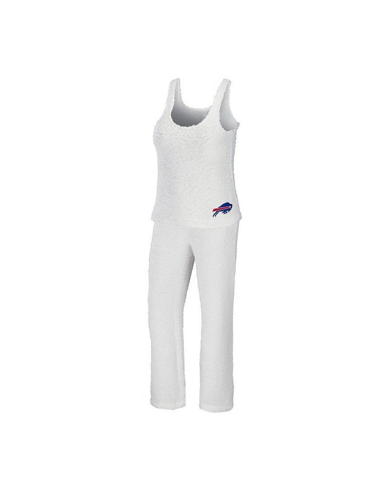 Women's Cream Buffalo Bills Cozy Scoop Neck Tank Top Pants Sleep Set Cream $48.59 Pajama