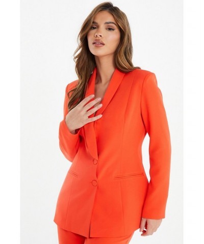 Women's Orange Tailored Blazer Orange $66.15 Jackets