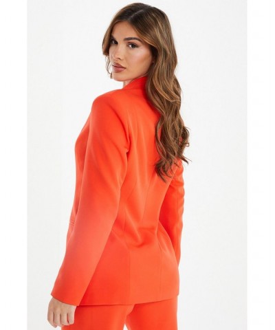 Women's Orange Tailored Blazer Orange $66.15 Jackets