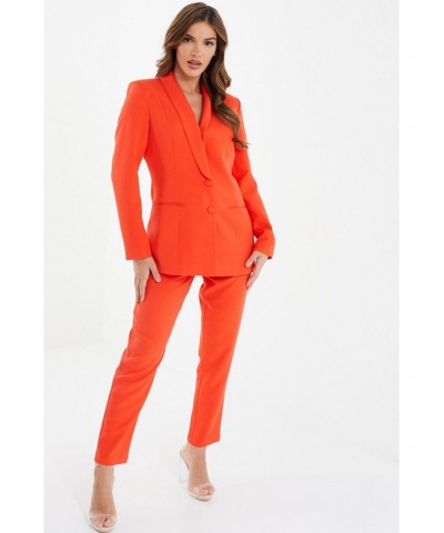 Women's Orange Tailored Blazer Orange $66.15 Jackets