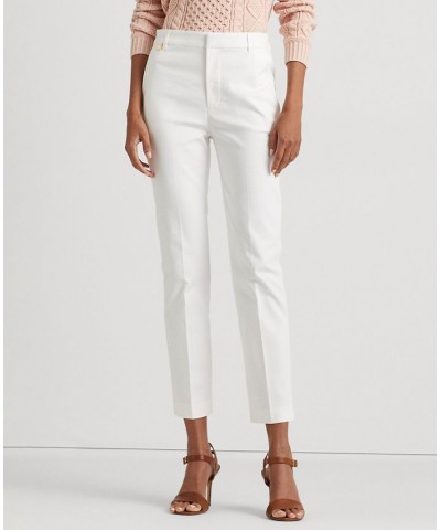 Double-Faced Stretch Cotton Pant Regular & Petite White $74.40 Pants