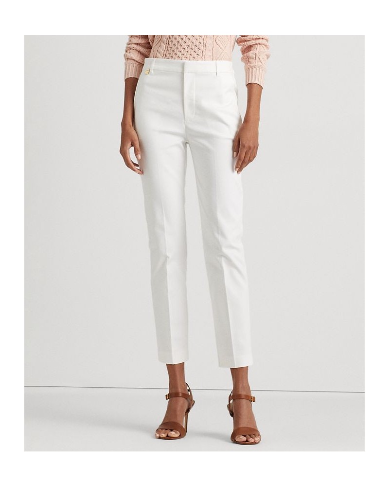 Double-Faced Stretch Cotton Pant Regular & Petite White $74.40 Pants