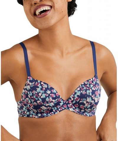 One Fab Fit 2.0 T-Shirt Shaping Underwire Bra DM7543 Lovely Animal Print - Navy Eclipse $14.26 Bras