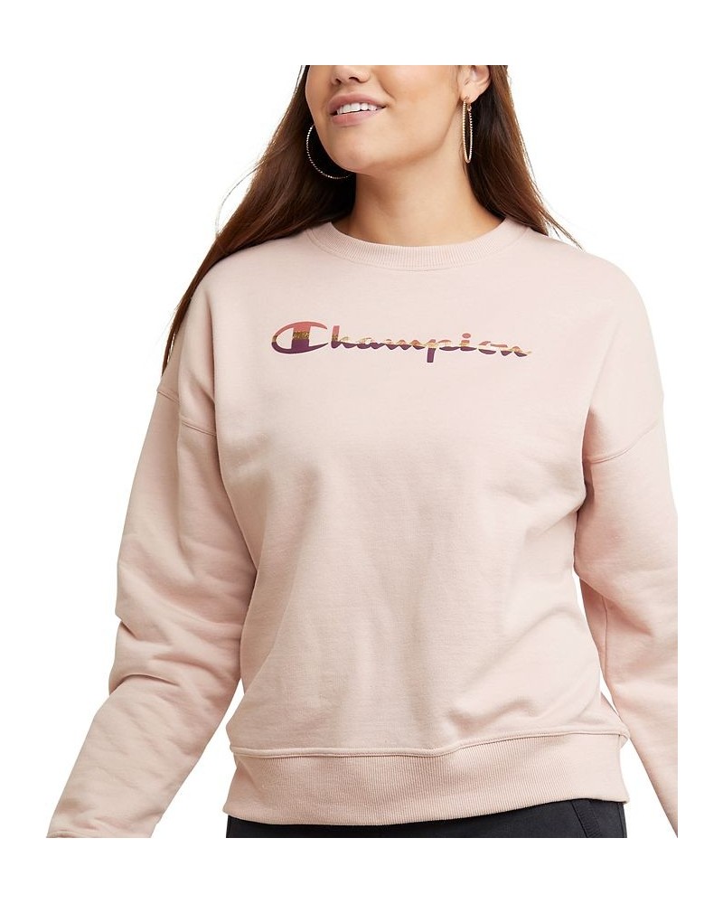 Women's Powerblend Crewneck Sweatshirt Pink $21.60 Sweatshirts