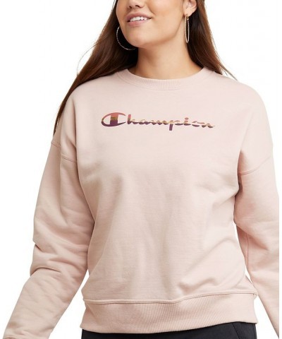 Women's Powerblend Crewneck Sweatshirt Pink $21.60 Sweatshirts