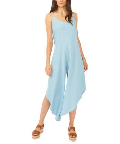 Sleeveless Cropped Jumpsuit Light Blue $34.70 Pants