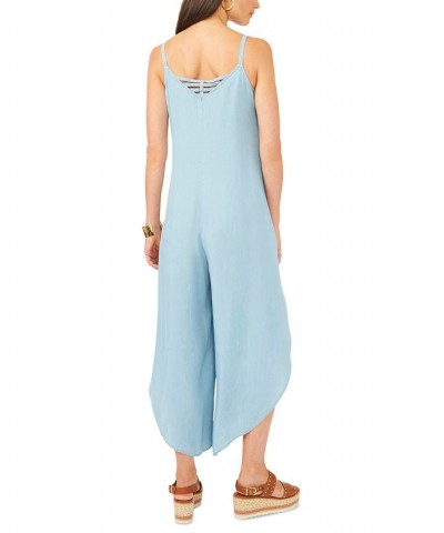 Sleeveless Cropped Jumpsuit Light Blue $34.70 Pants