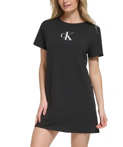 Women's Logo T-Shirt Dress Swim Cover-Up Black $29.49 Swimsuits