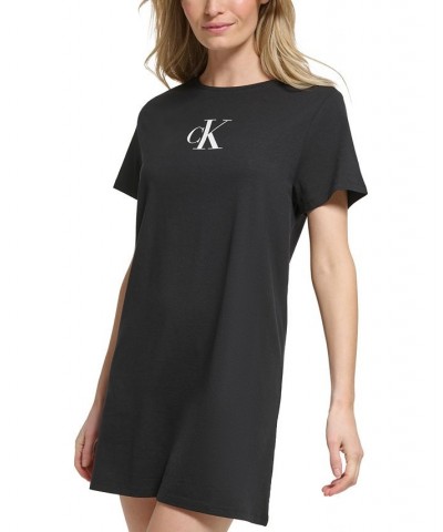 Women's Logo T-Shirt Dress Swim Cover-Up Black $29.49 Swimsuits