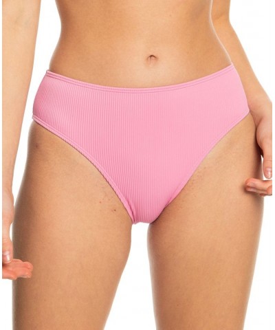 Juniors' Active Ribbed Halter-Style Bikini & Hipster Bottoms Cyclamen $25.20 Swimsuits