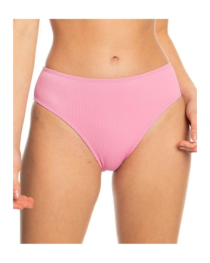 Juniors' Active Ribbed Halter-Style Bikini & Hipster Bottoms Cyclamen $25.20 Swimsuits