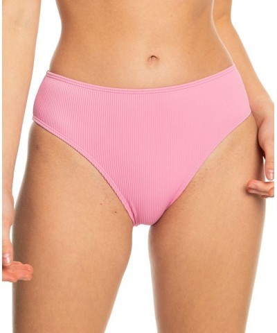 Juniors' Active Ribbed Halter-Style Bikini & Hipster Bottoms Cyclamen $25.20 Swimsuits